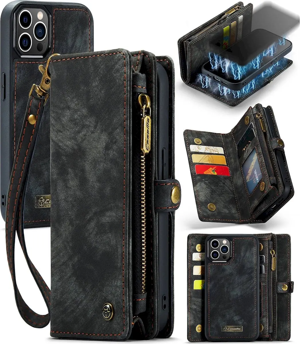 Caseme 008 Telefoonhoesje iPhone 12 Pro Max - Zwart