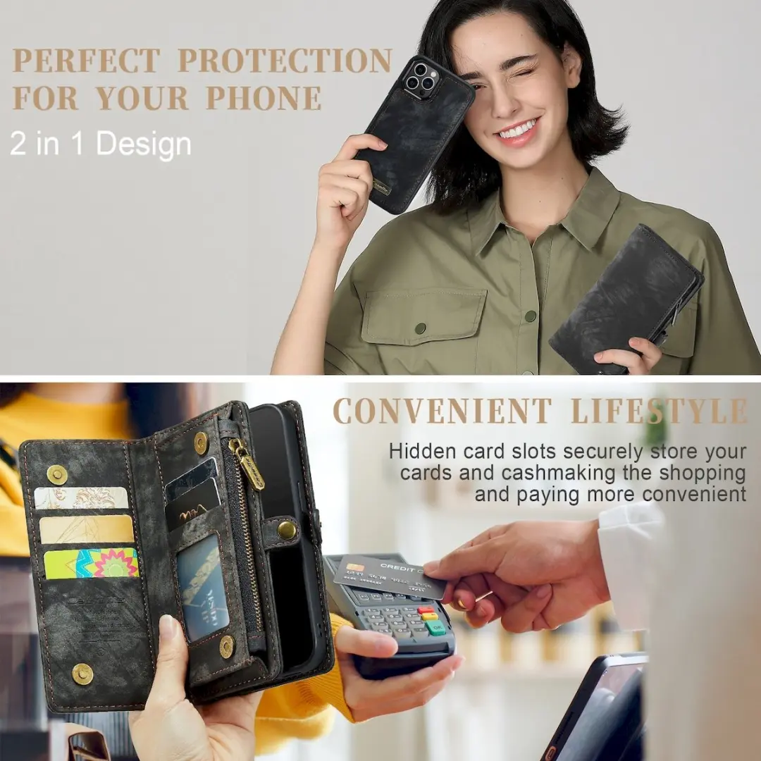 Caseme 008 Telefoonhoesje iPhone 12 Pro Max - Zwart