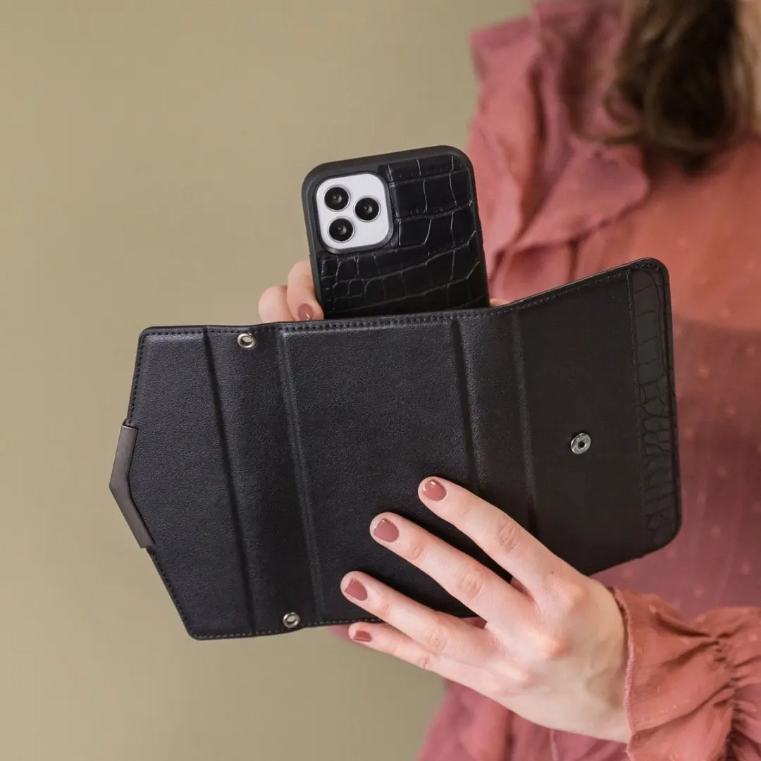 Mobilize Elegant Magnet Telefoonhoesje iPhone 6/6s - 2in1 Clutch - Zwart