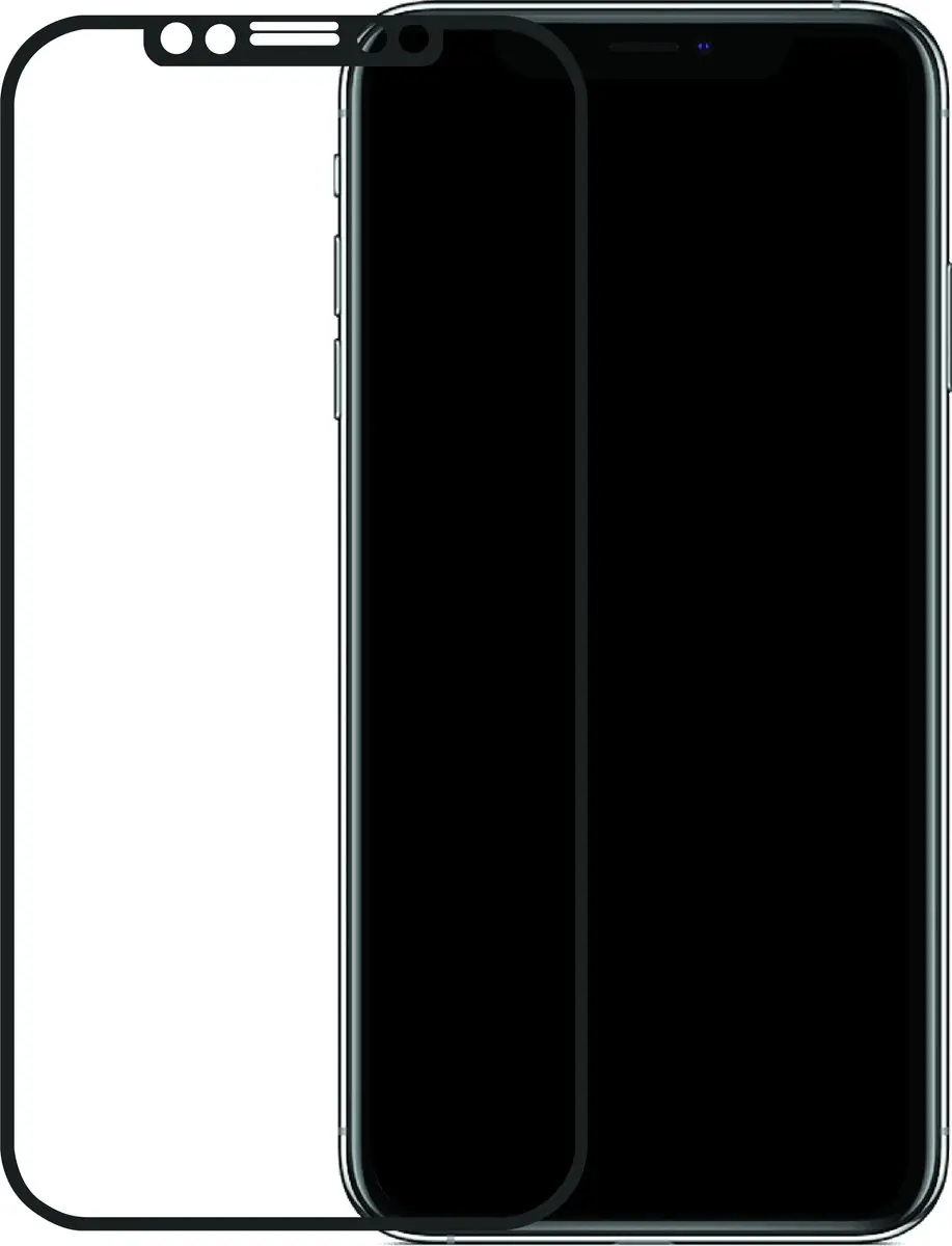 Mobilize iPhone 11 Pro Max Glas Screenprotector - Zwart