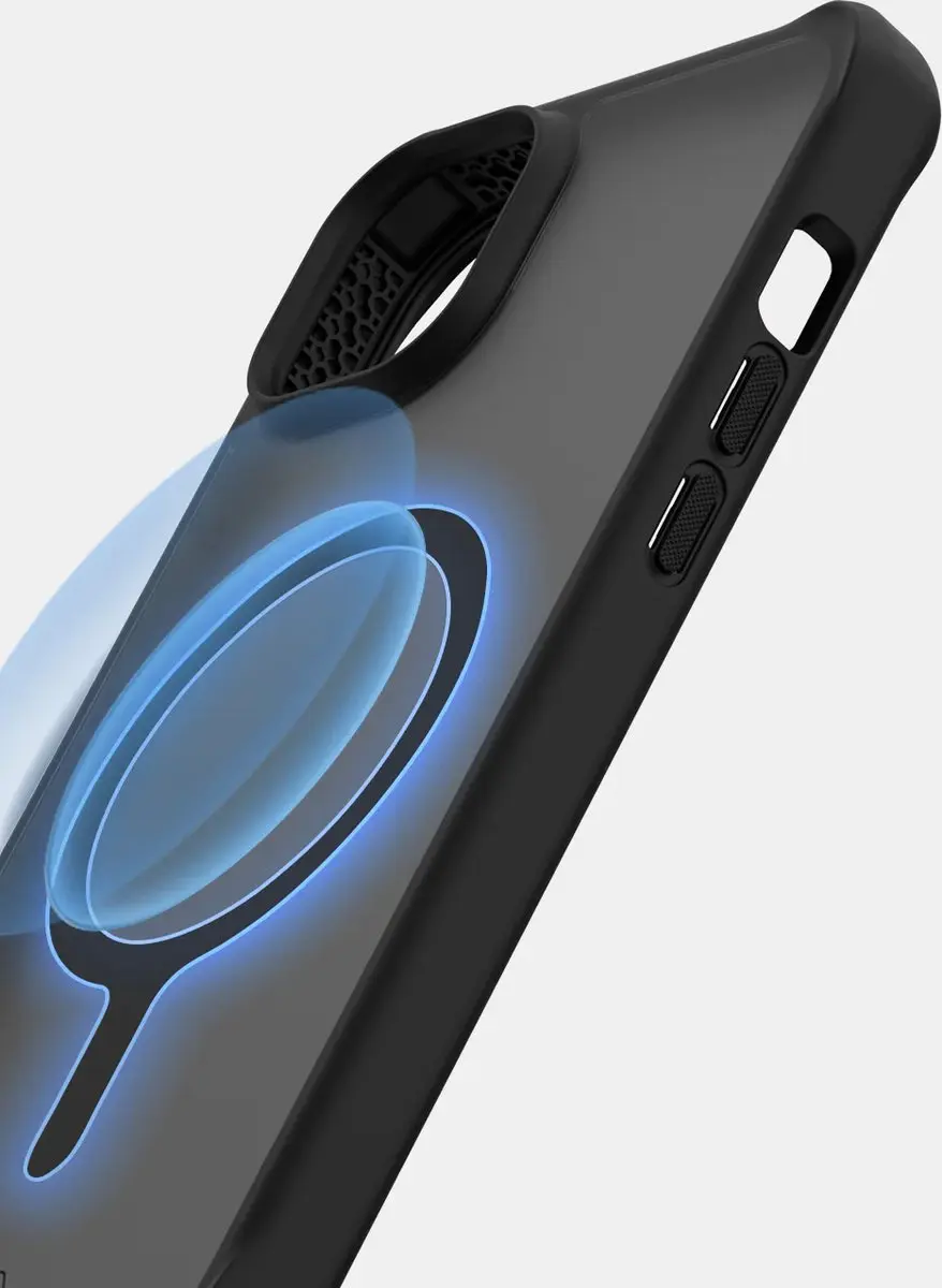 Itskins Level 2 HybridMagFrost iPhone 15 MagSafe Hoesje - Zwart