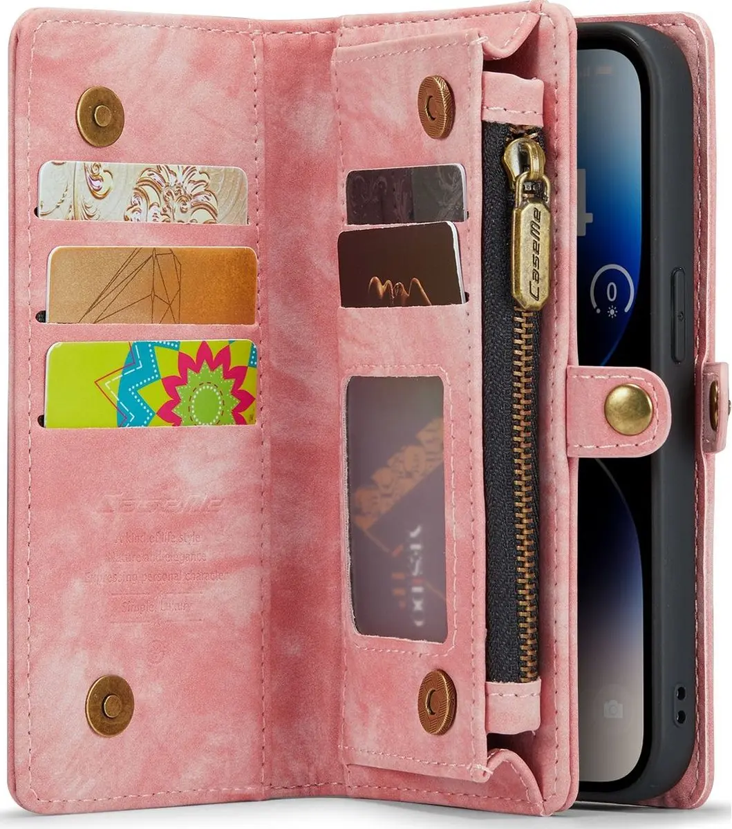 Caseme 008 Telefoonhoesje iPhone 14 Pro - Roze