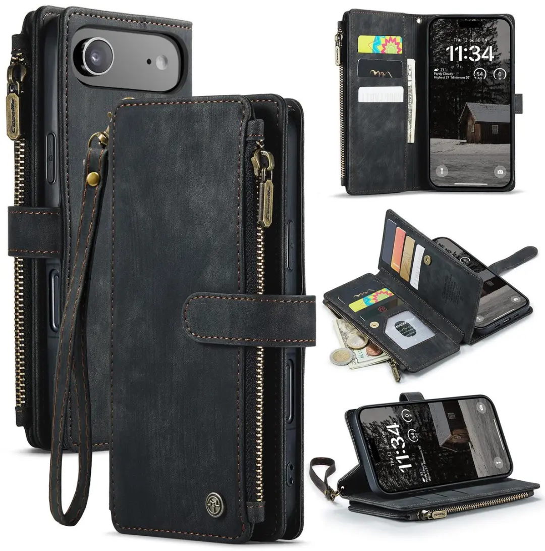 Caseme C30 Bookcase Portemonneehoesje Apple iPhone Air - Zwart