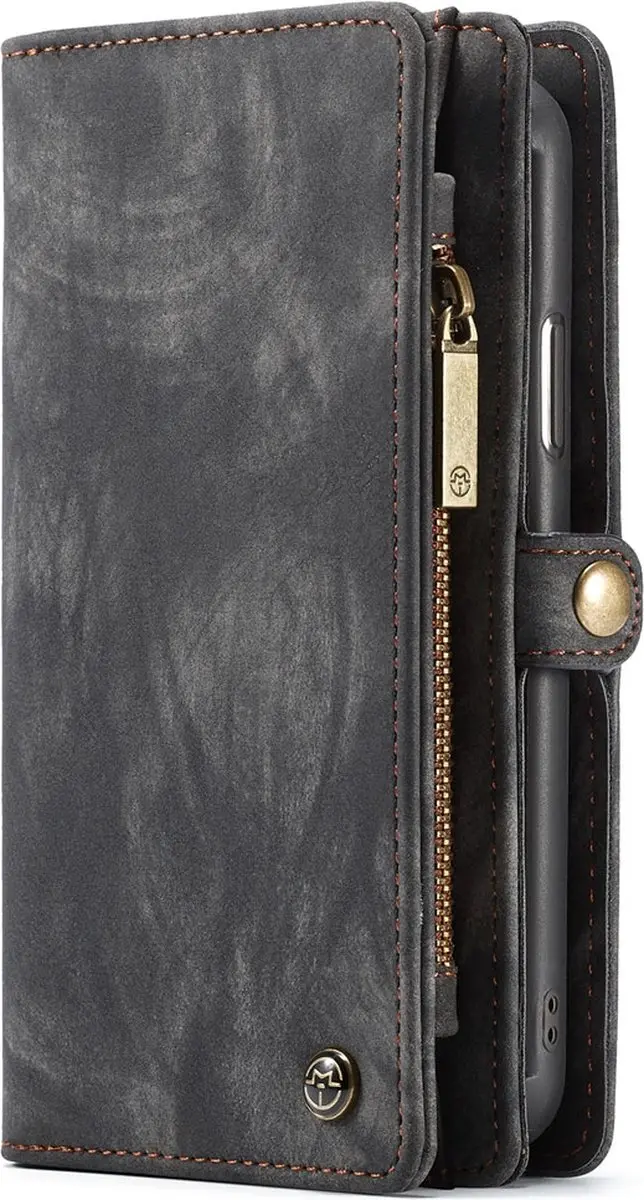 Caseme 008 Telefoonhoesje iPhone X - 2in1 Bookcase Portemonnee - Zwart