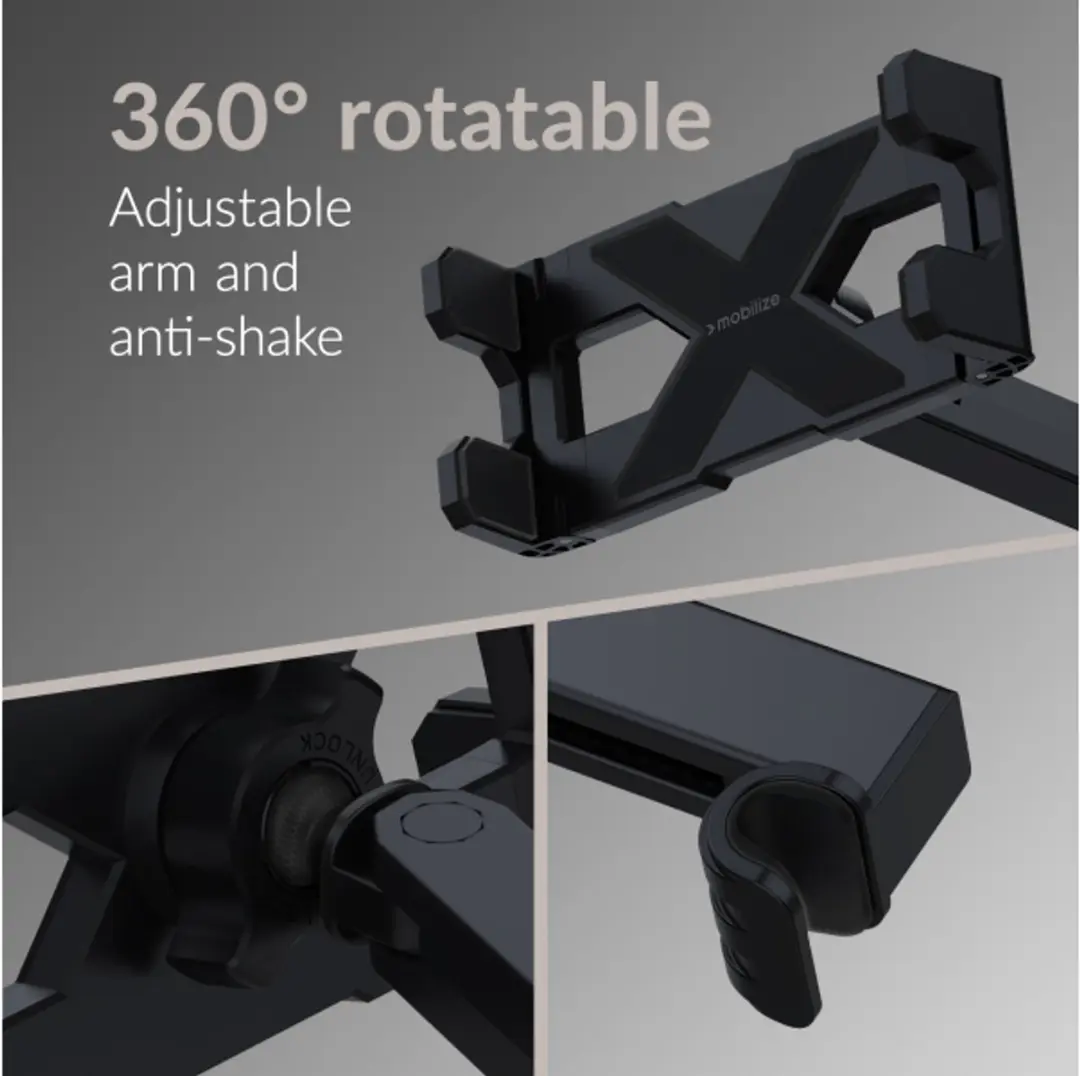Mobilize Headrest Tablet & Smartphone Car Holder MOB-HRCH-BL - Zwart