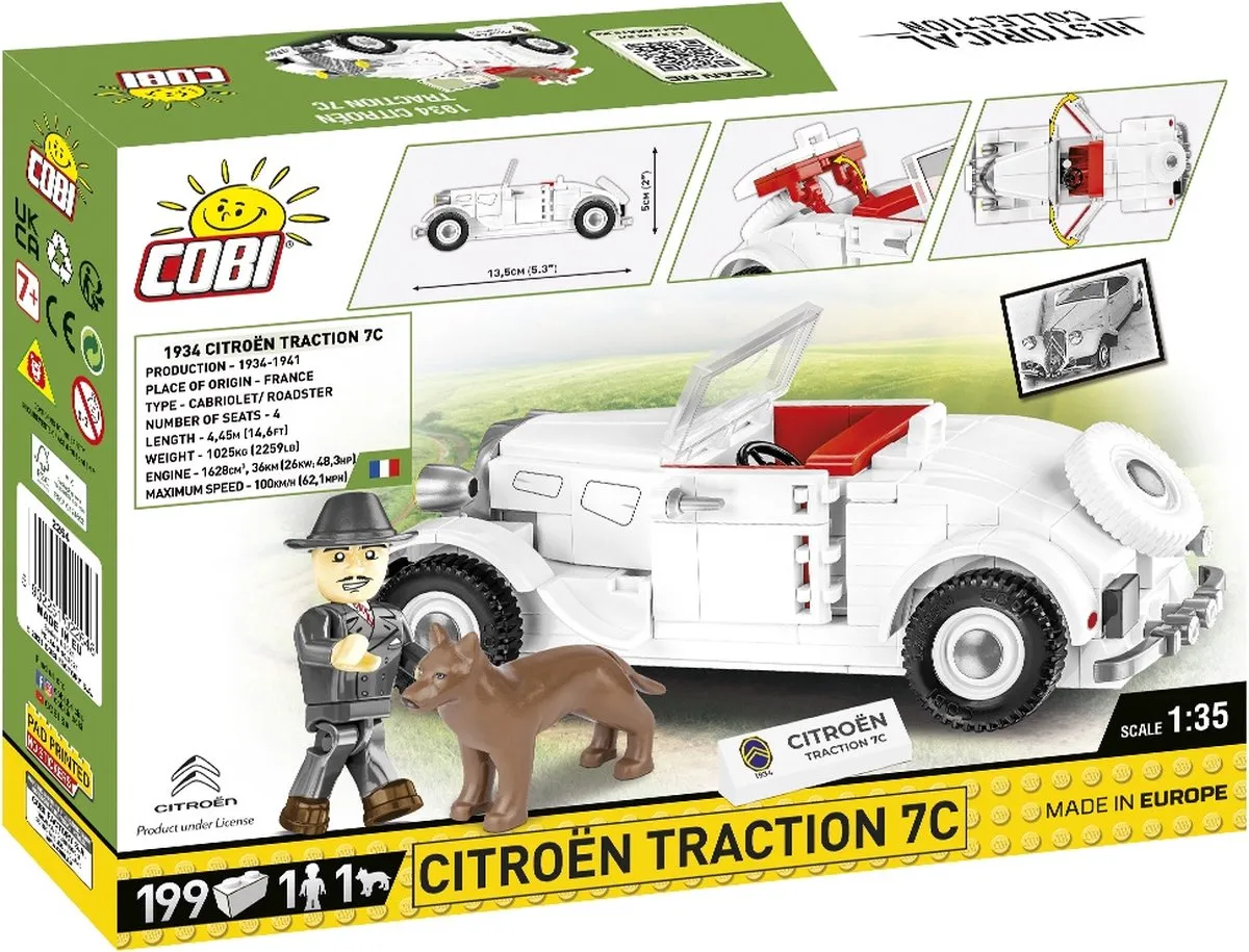 Cobi Citroën Traction 7C Bouwset - 199 Stukken - Wit