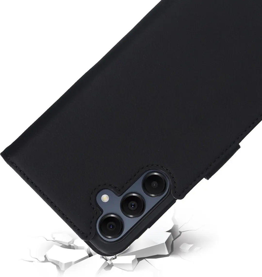 Mobiparts MP-128385 Leather Wallet Case Samsung Galaxy A16 - Zwart