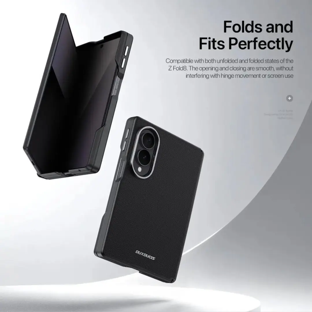 Dux Ducis Vyne Hoesje Samsung Galaxy Z Fold8 - Zwart - afbeelding 6 van 6