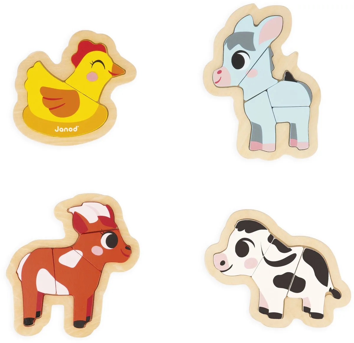 Janod Houten Puzzelset Boerderijdieren 7114