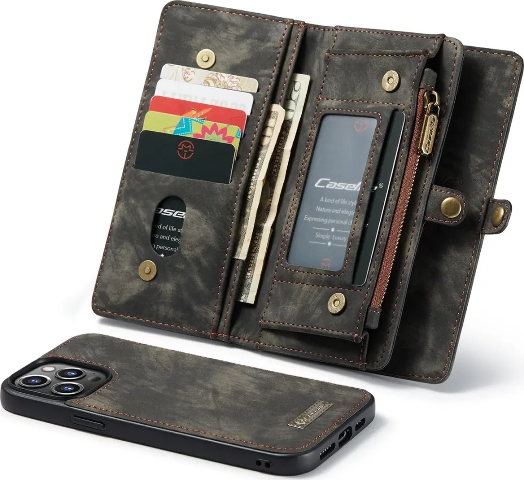 Caseme 008 Telefoonhoesje iPhone 13 Pro Max - 8 Pasjes Zwart