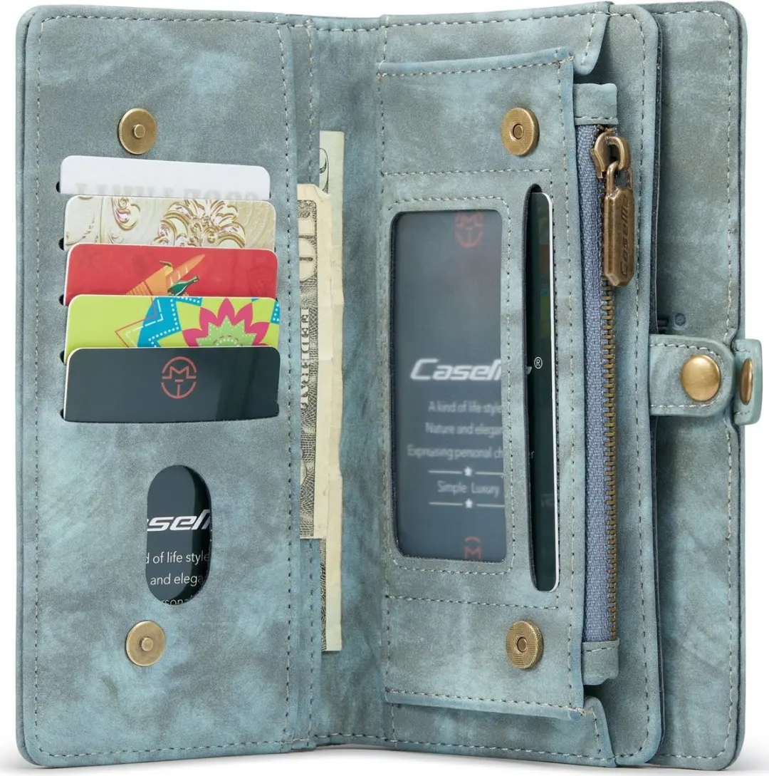 Caseme Luxe Wallet 2in1 Bookcase iPhone 13 Pro Max - Blauw