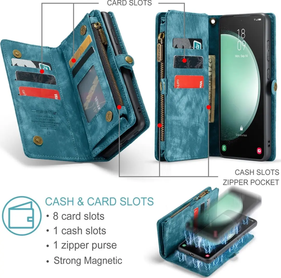 Caseme 008 Telefoonhoesje Samsung Galaxy S23 FE - Blauw - afbeelding 6 van 6