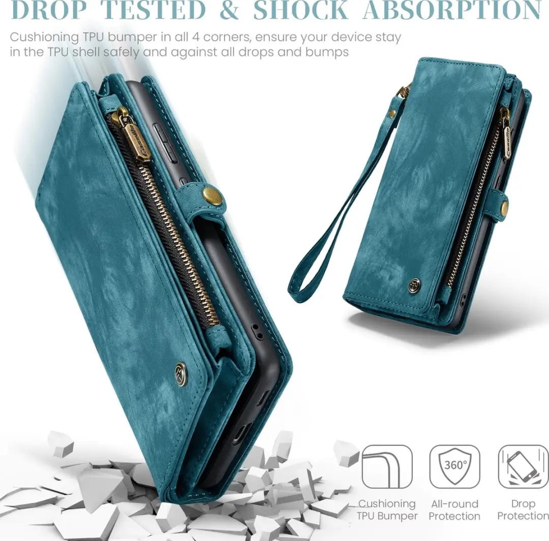 Caseme 008 Telefoonhoesje Samsung Galaxy S23 FE - Blauw