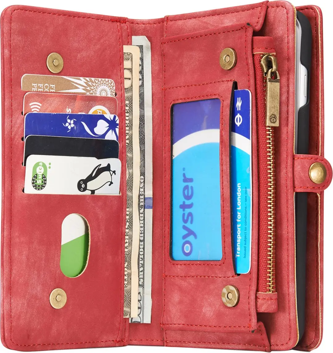 Caseme 008 Telefoonhoesje iPhone 8 Plus - 2in1 Bookcase Rood