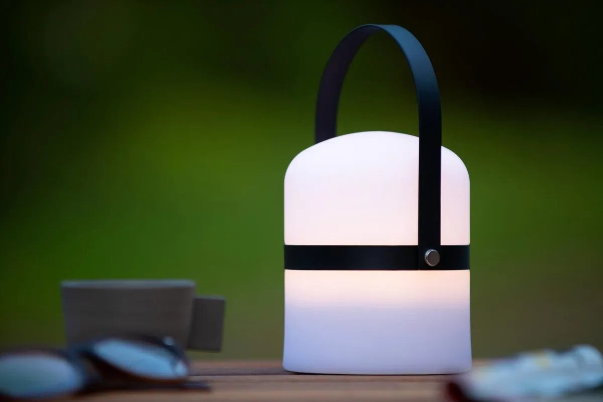 Lucide Little Joe Oplaadbare LED Tafellamp 3000K - Ø10cm - Zwart