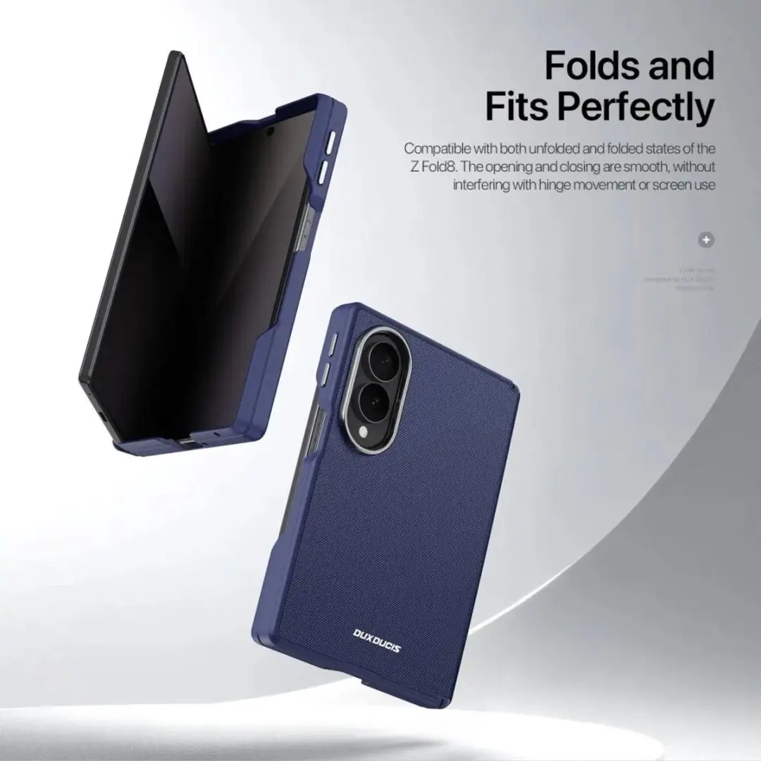 Dux Ducis Vyne Hoesje Samsung Galaxy Z Fold8 - Blauw - MagSafe