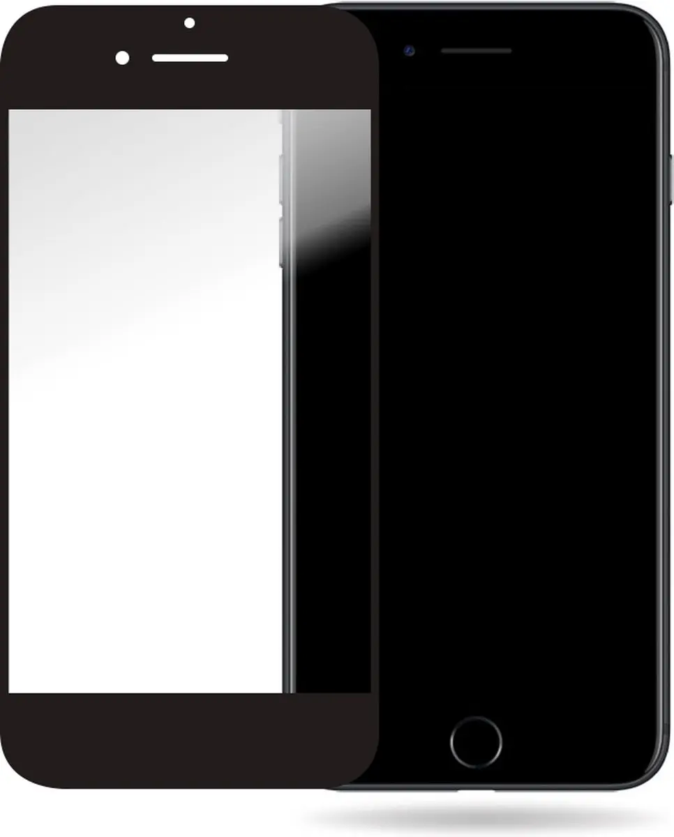 Mobilize iPhone 8 Plus Glazen Screenprotector - Zwart