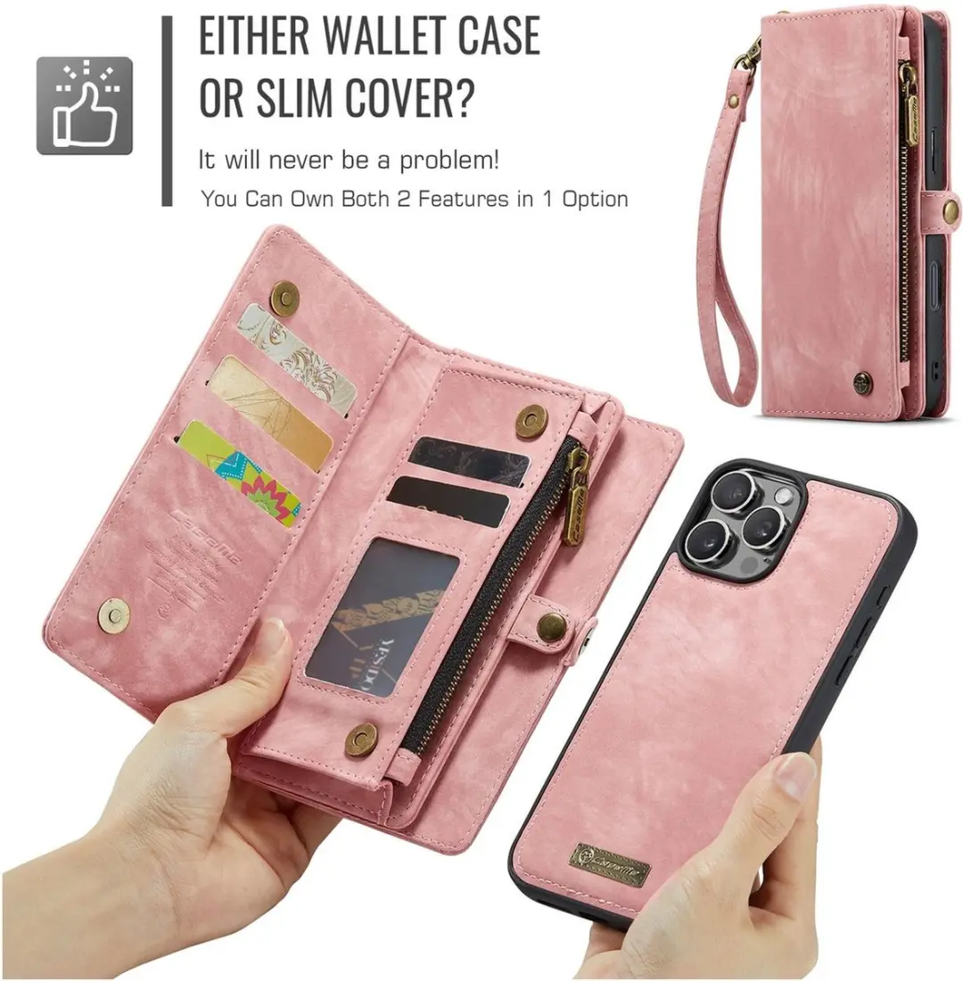 Caseme 008 Telefoonhoesje iPhone 16 Pro Max - Roze