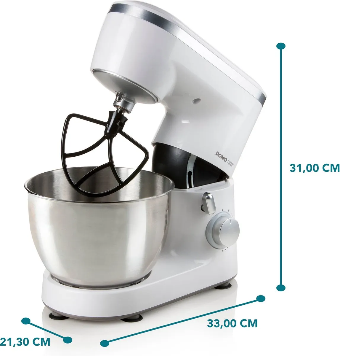 Domo PUUR DO9175KR Keukenmachine 700W - 4L RVS - Wit