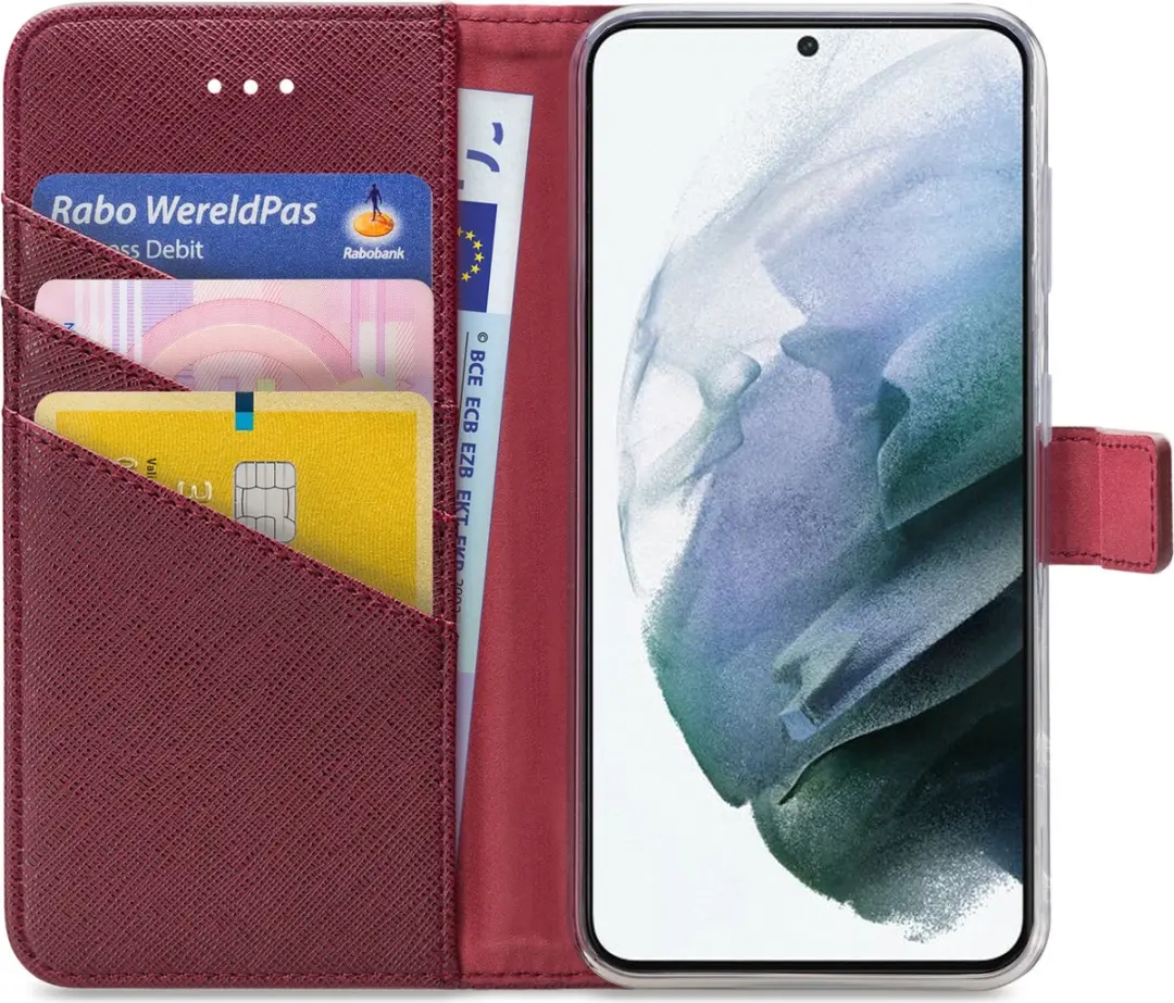 My Style Flex Wallet Samsung Galaxy S21+ Bordeaux - 3 Pasjes