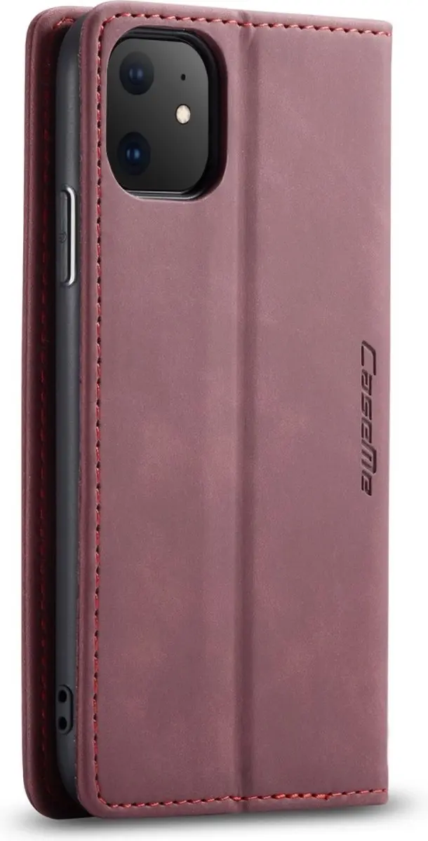 Caseme iPhone 11 Bookcase Kunstleder Hoesje - Rood - 561410