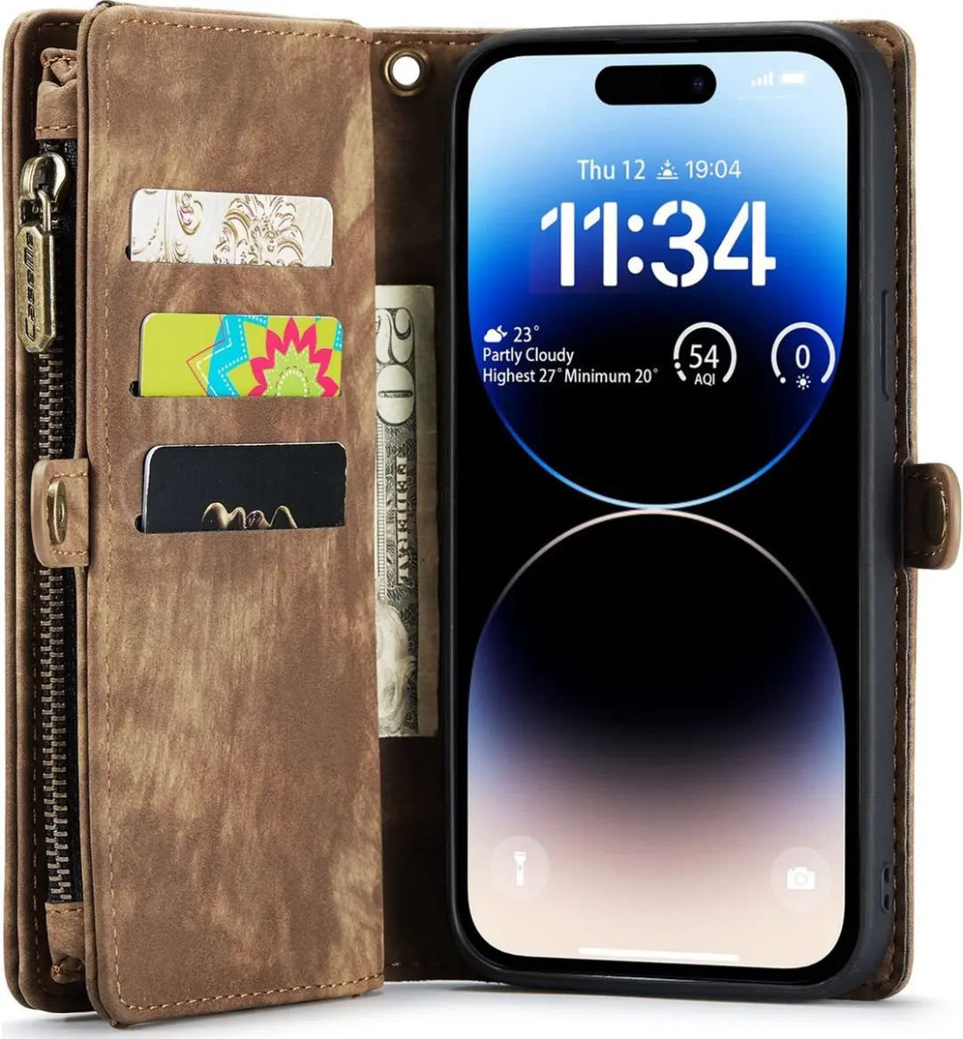Caseme iPhone 14 Pro Max Hoesje CSM-37241 - Bruin