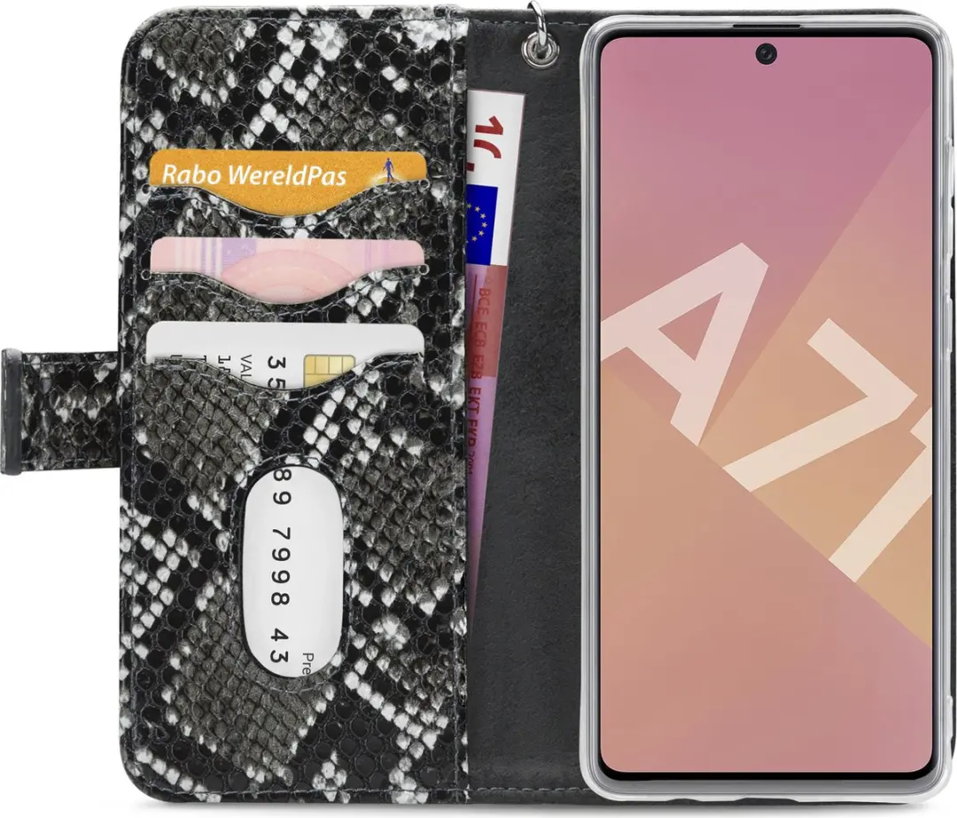 Mobilize Gelly Wallet Zipper Samsung Galaxy A71 Hoesje - Zwart