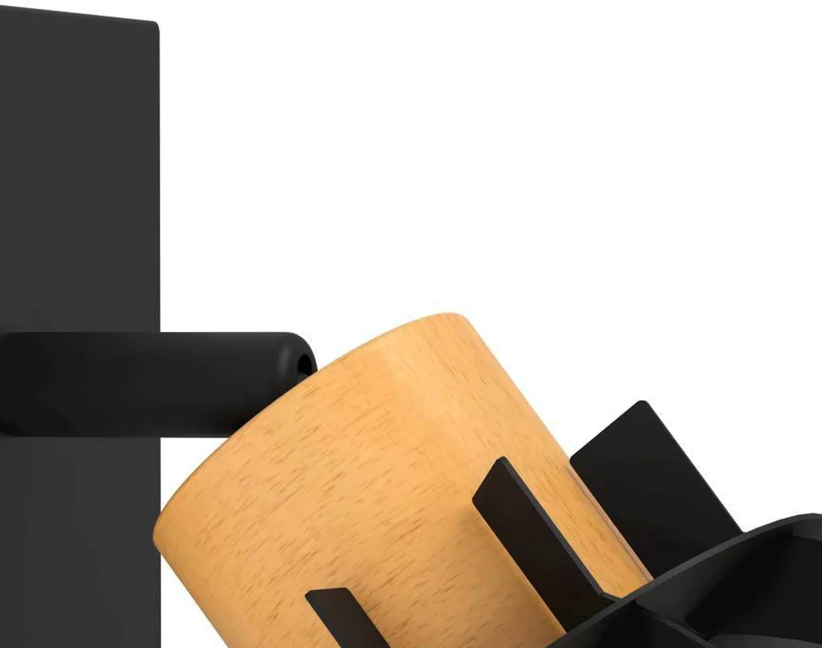 Eglo Stillington Wandlamp E27 - Hout - Ø16cm - Zwart