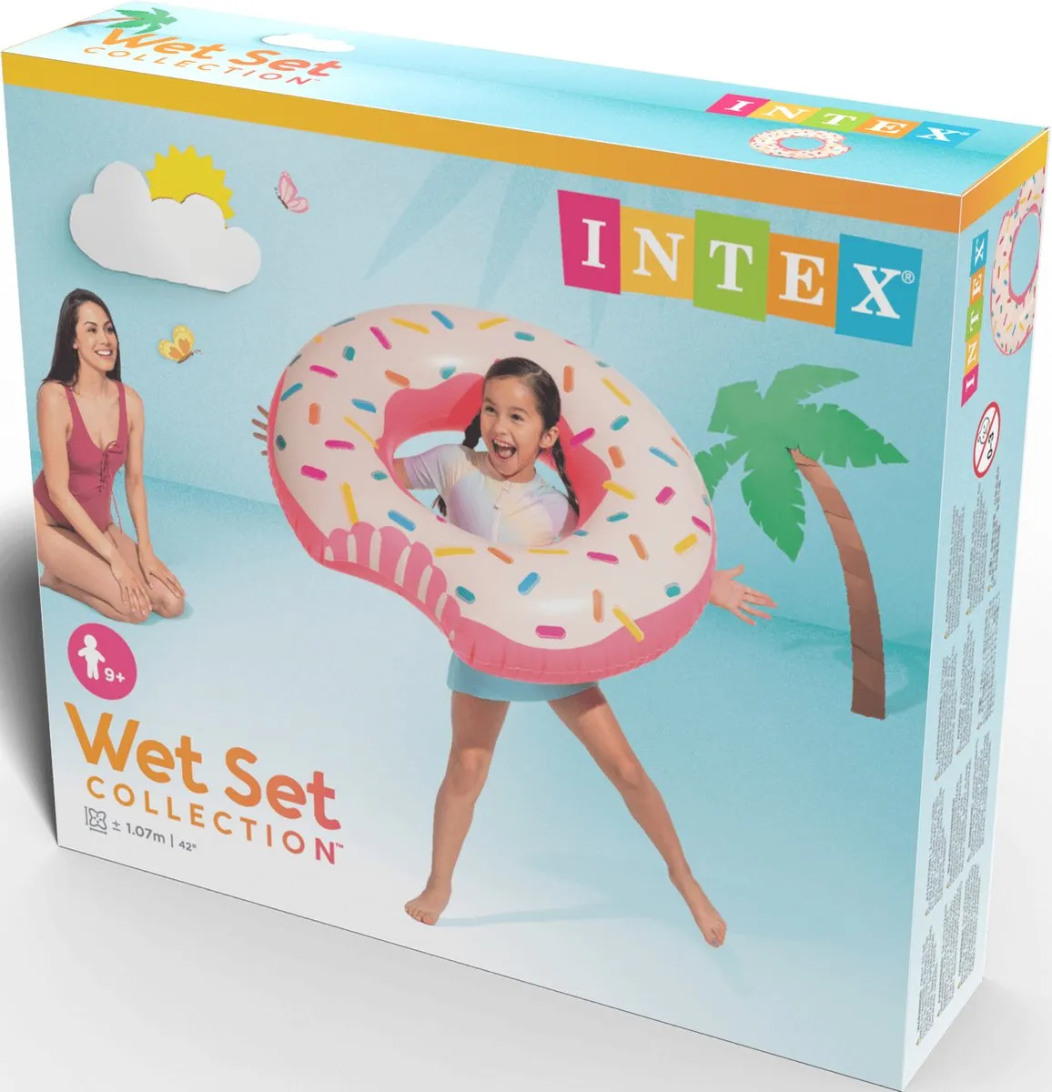 Intex Rainbow Donut Zwemband Ø94cm - Multicolor - afbeelding 6 van 6