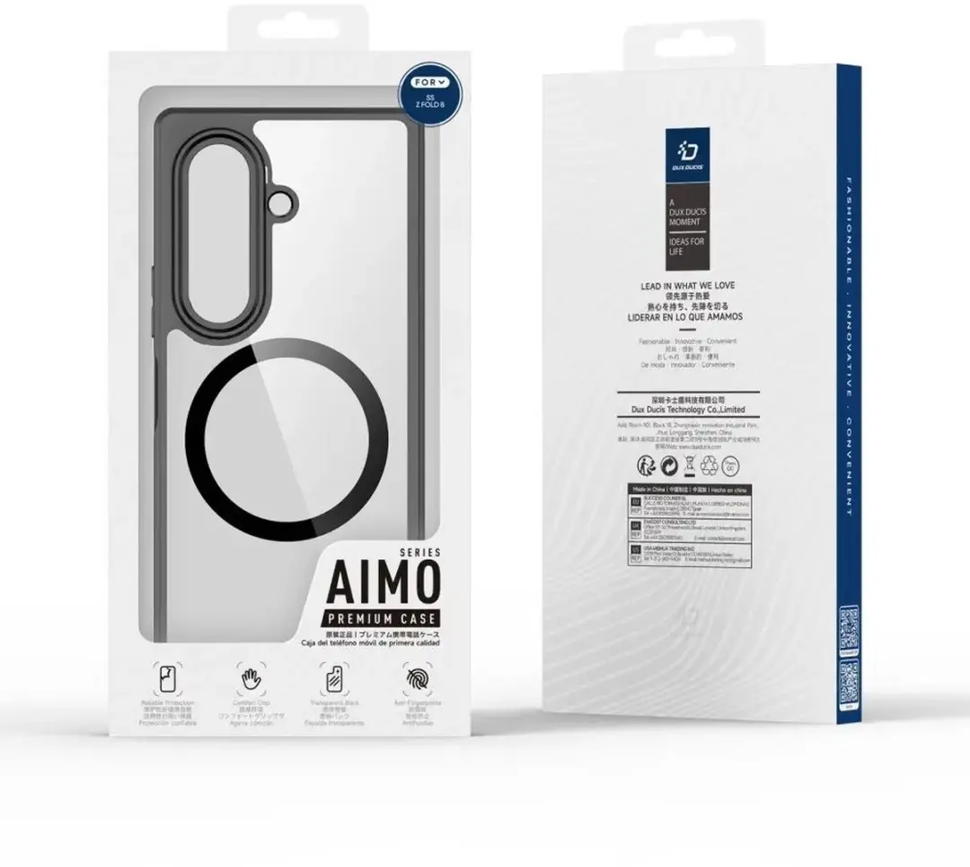 Dux Ducis Aimo Hoesje Samsung Galaxy Z Fold8 - Matte Zwart - afbeelding 6 van 6