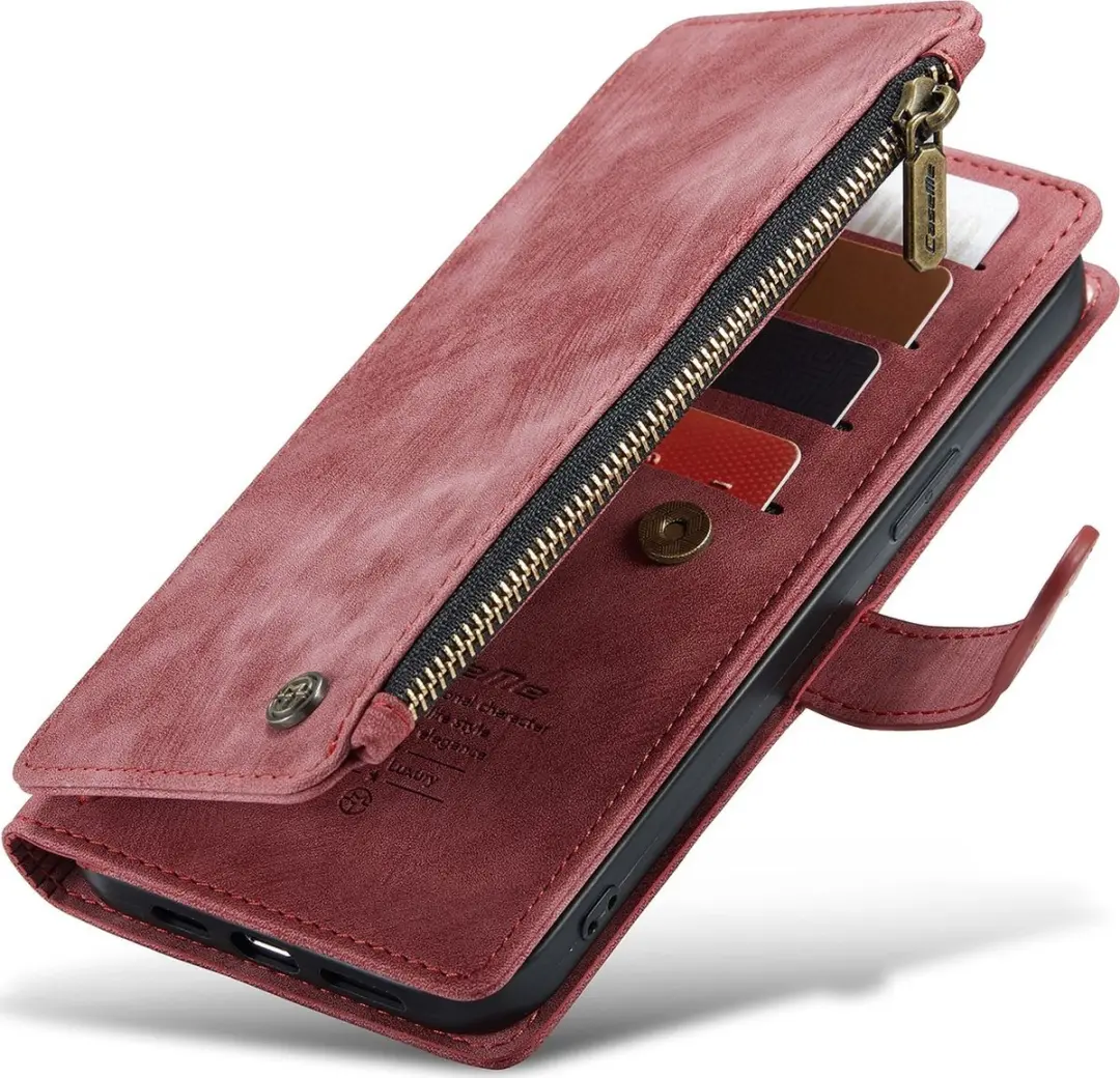 Caseme C30 Bookcase Portemonneehoesje - Rood - 614511