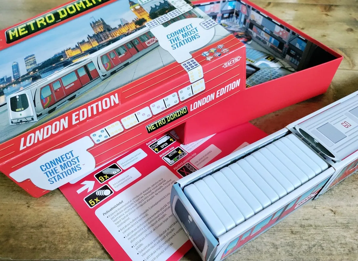 Tactic Metro Domino London Edition Bordspel - Luxe Uitvoering - 2-4 Spelers