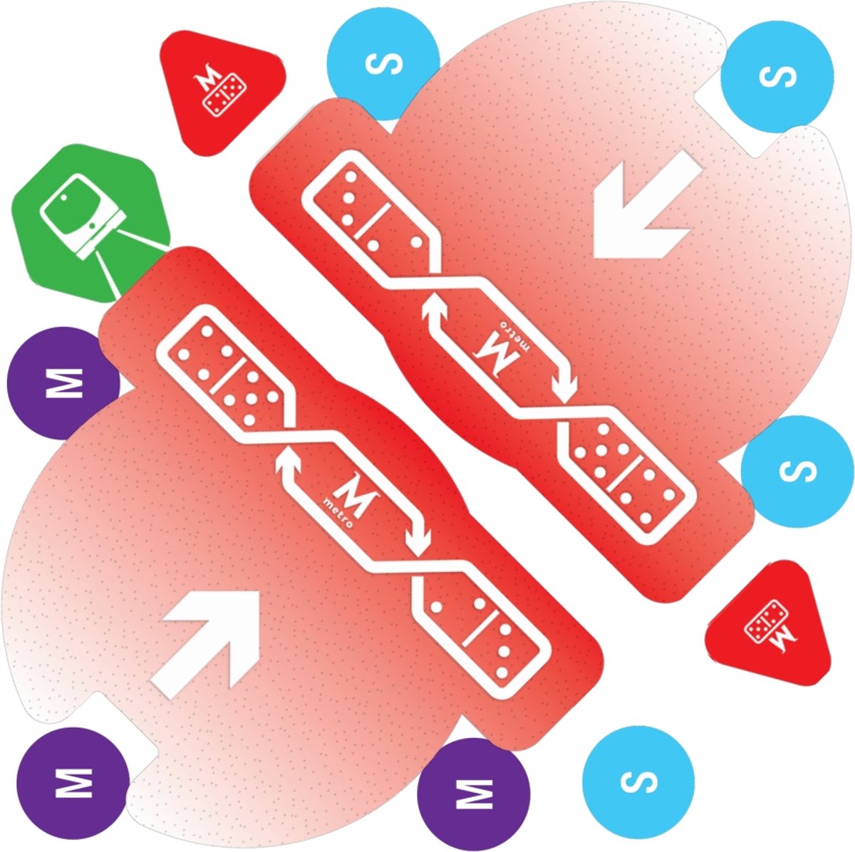 Tactic Metro Domino: London Edition – Bordspel – Luxe Uitvoering – Strategisch Dominospel met Stations en Metrofiches – Vanaf 10 Jaar – 2 tot 4 Spelers