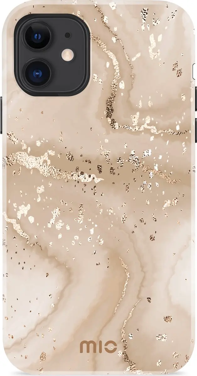 Mobilize Mio iPhone 11 Hoesje - MagSafe - Goud Marble
