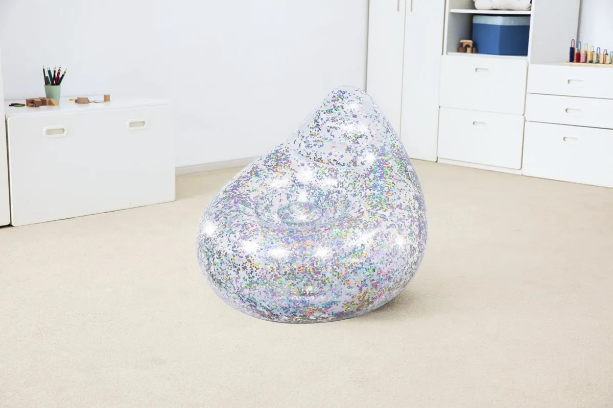 Bestway Glitter Dream Air Opblaasbare Bank - 1 Zitplek - Transparant