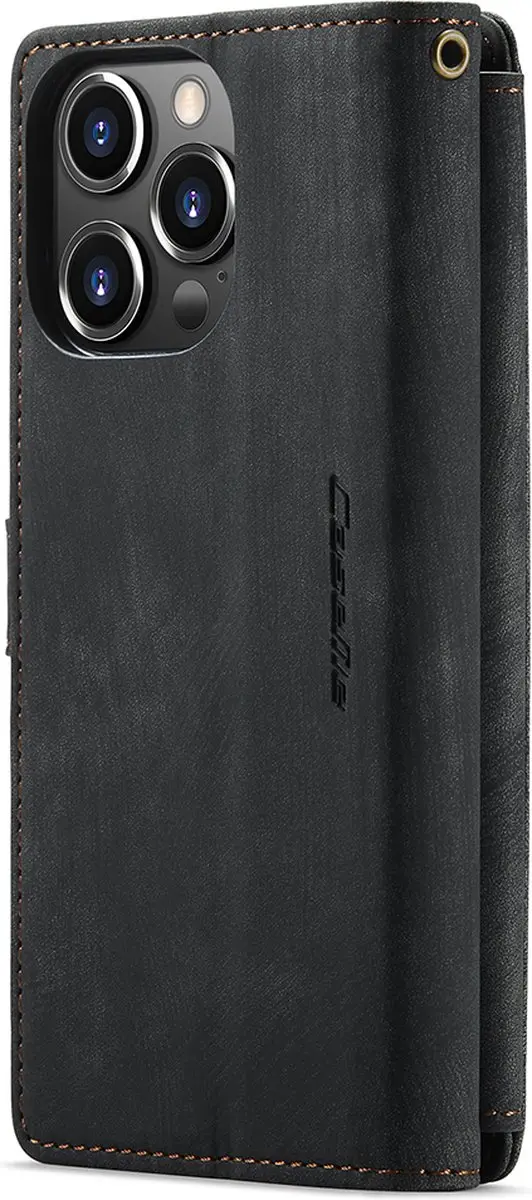 CaseMe iPhone 14 Pro Wallet Book Hoesje - Zwart - afbeelding 6 van 6