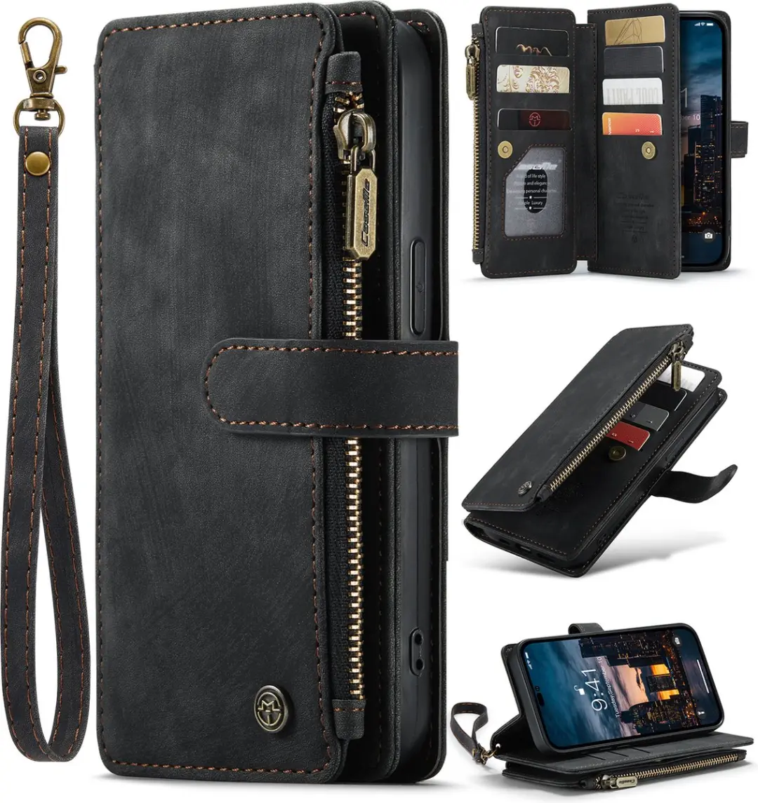 CaseMe iPhone 14 Pro Wallet Book Hoesje
