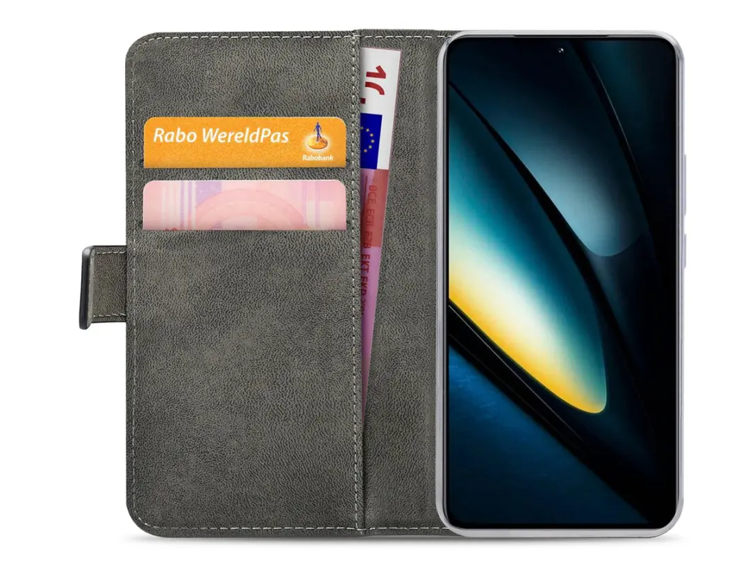 Mobilize POCO F6 Pro Telefoonhoesje - Pasjeshouder Zwart