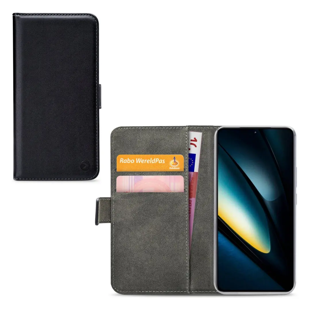 Mobilize POCO F6 Pro Telefoonhoesje - Pasjeshouder Zwart