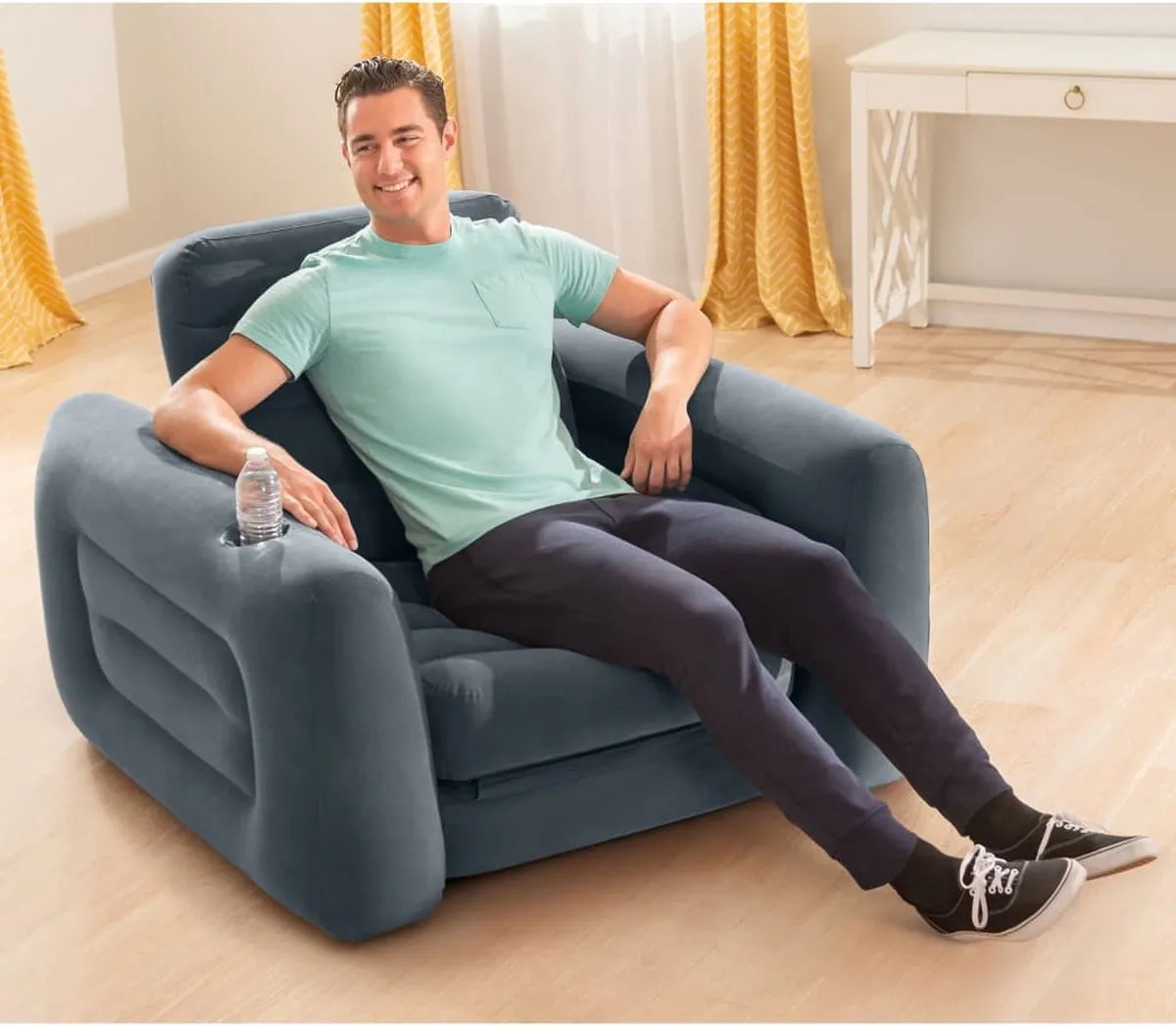 Intex Uittrekbare Stoel 117x224cm - Grijs - afbeelding 3 van 6