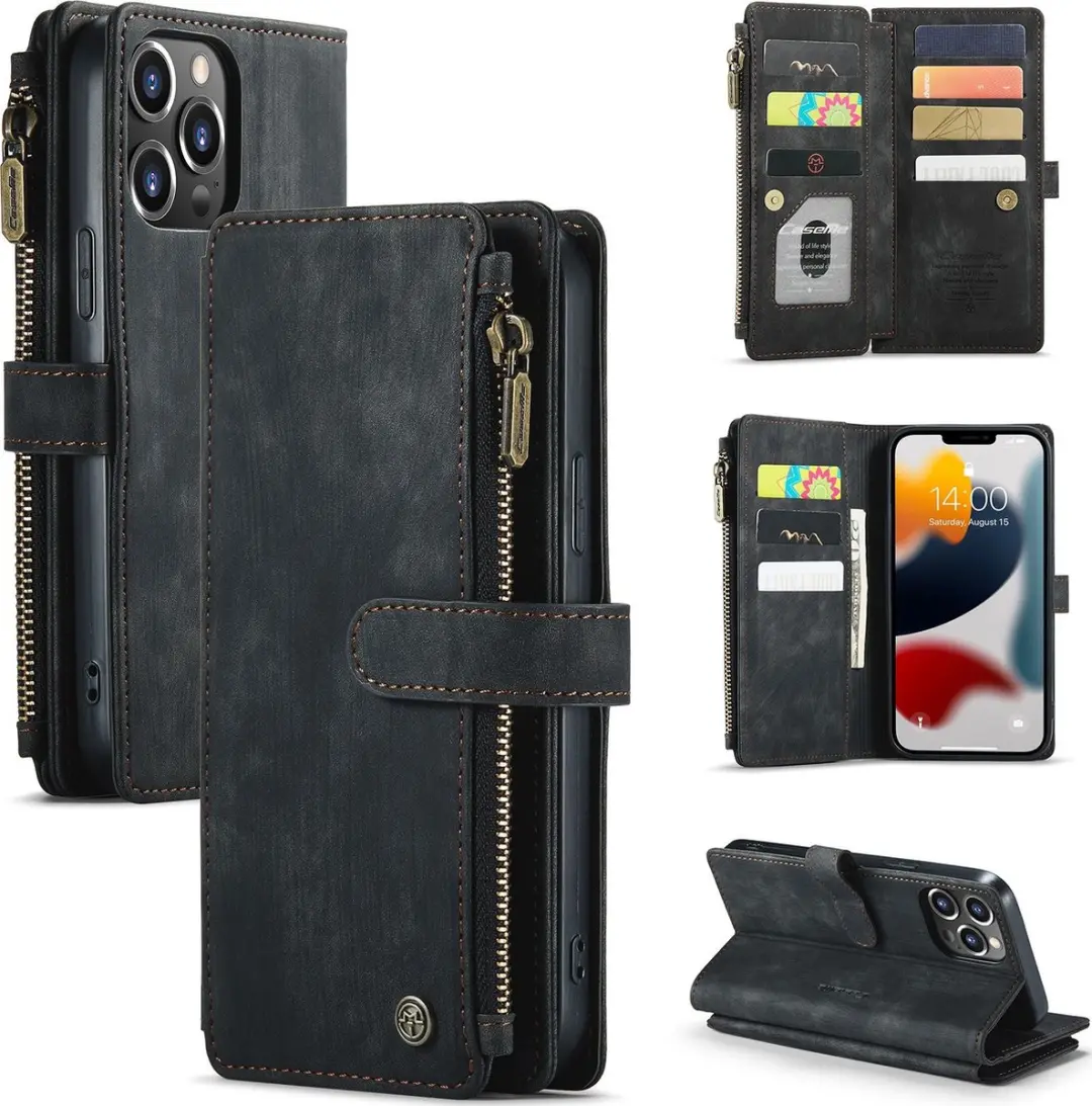 Caseme iPhone SE/5s/5 Billfold Lederen Hoes - 13 Kaartvakken - Bruin
