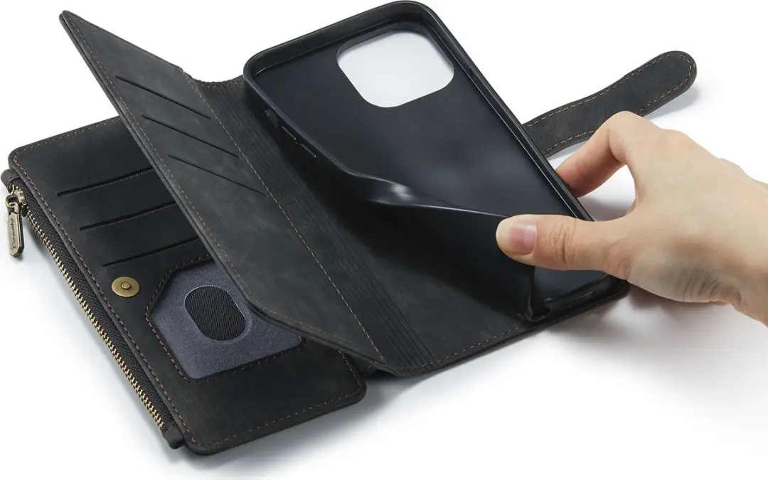 Caseme iPhone SE/5s/5 Billfold Lederen Hoes - 13 Kaartvakken - Bruin - afbeelding 6 van 6