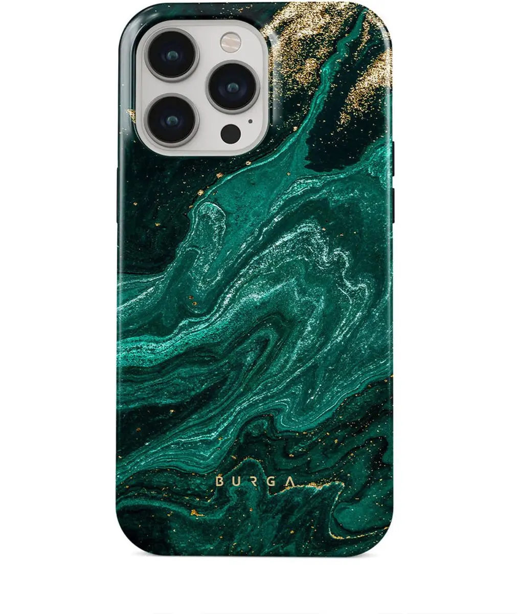 Burga Telefoonhoesje iPhone 15 Pro Max - Schokbestendig - Emerald Pool