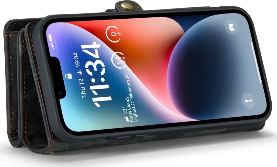 Caseme 008 Telefoonhoesje iPhone 14 Plus - 8 Pasjes Zwart