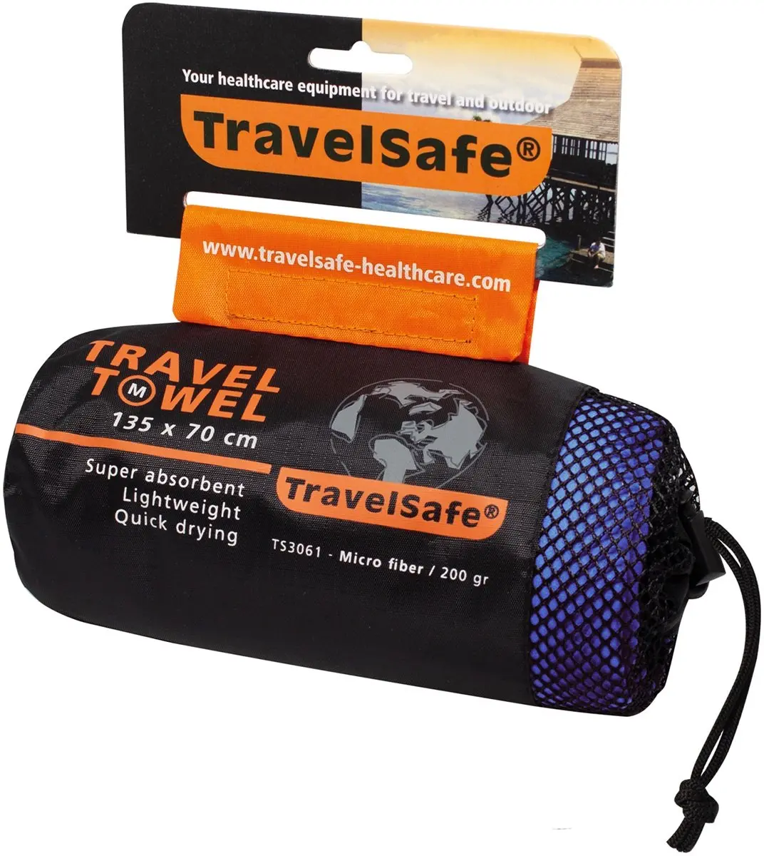 Travelsafe Microvezel Reishanddoek TS3051 - S - Koningsblauw