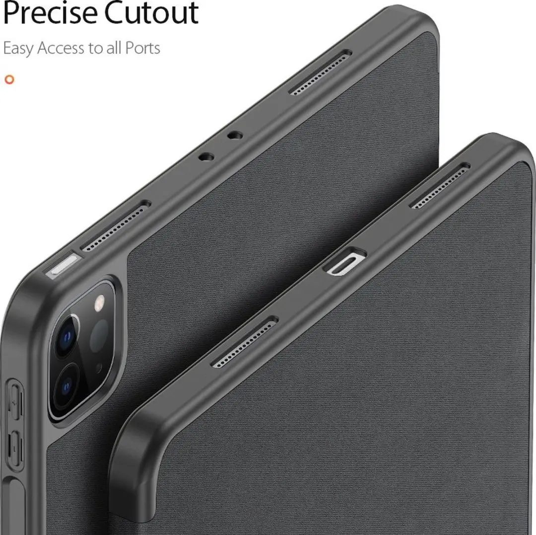 Dux Ducis Domo Bookcase Stylushouder iPad Pro 12.9 (2022) - Zwart