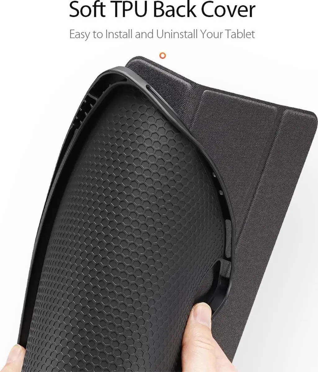 Dux Ducis Domo Bookcase Stylushouder iPad Pro 12.9 (2022) - Zwart