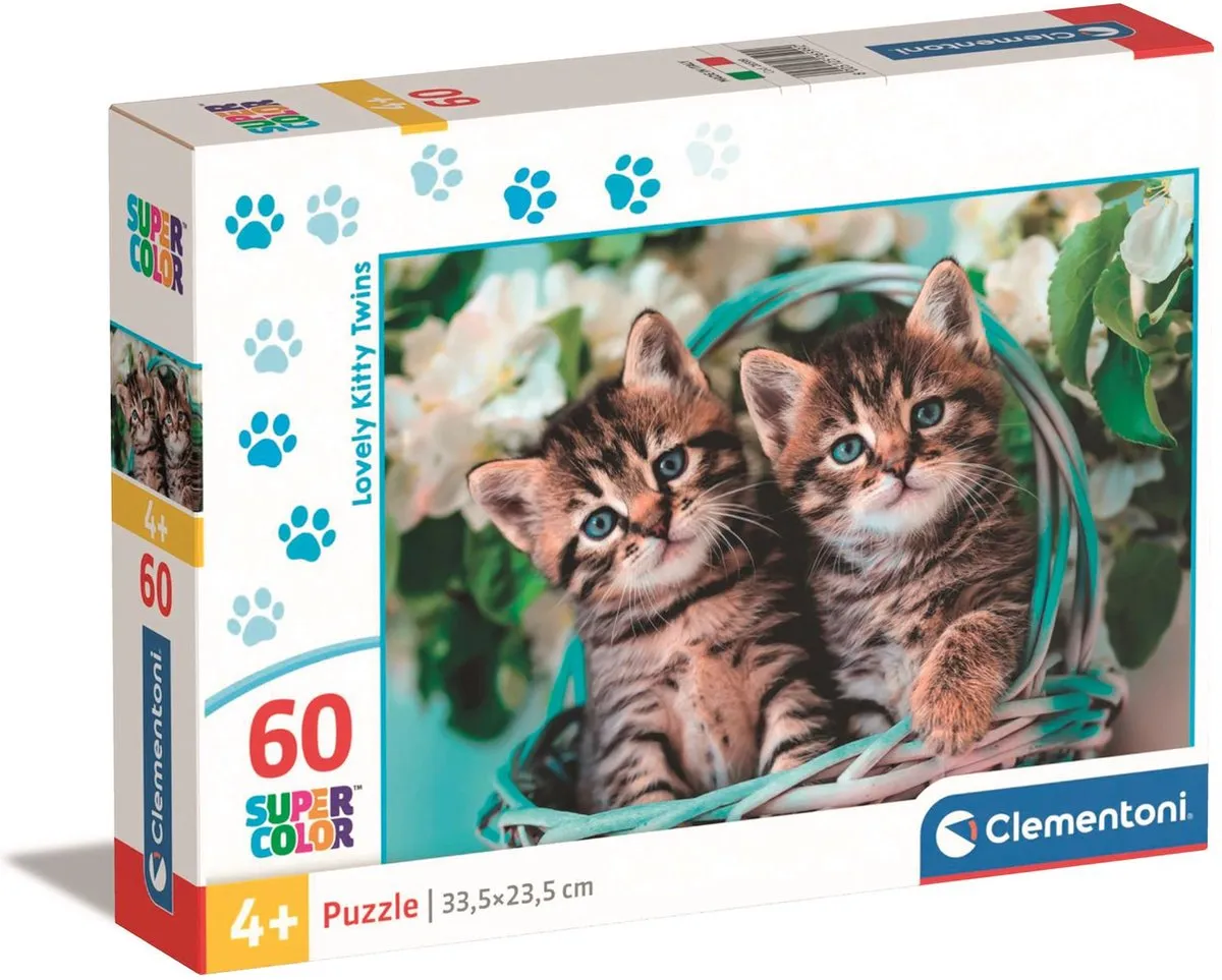 Clementoni Kinderpuzzel 60 Stukjes Kittens - Multikleur
