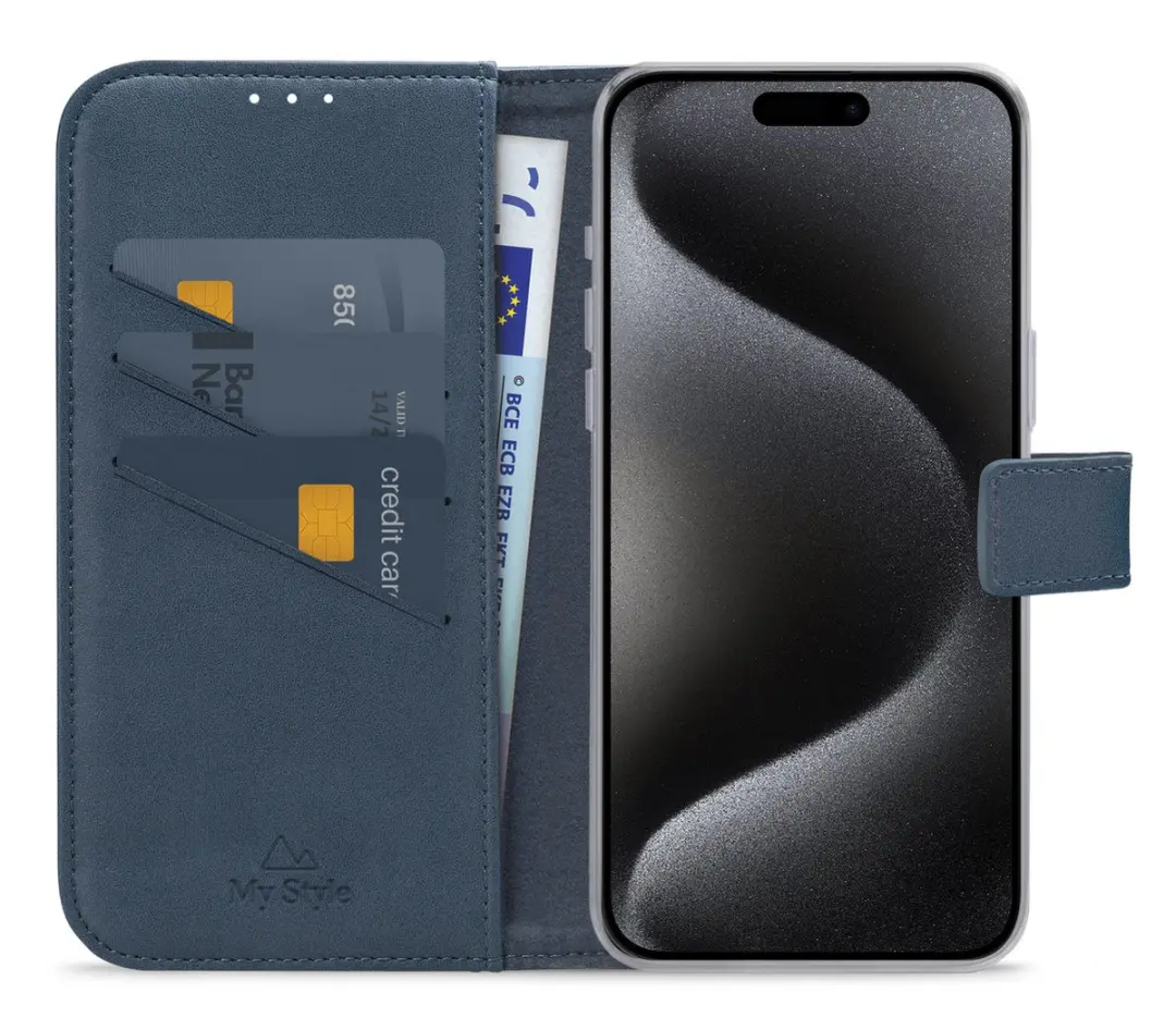 My Style MSFWLT1533 Telefoonhoesje iPhone 15 Pro Max - Blauw