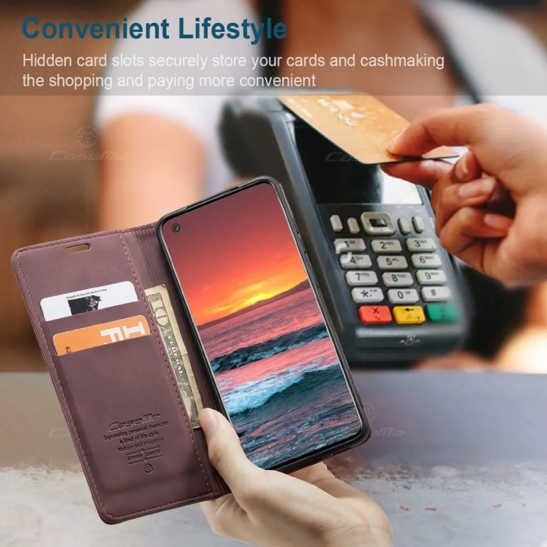 Caseme Samsung Galaxy A21s Bookcase Hoesje - Kunstleder Rood - 577788
